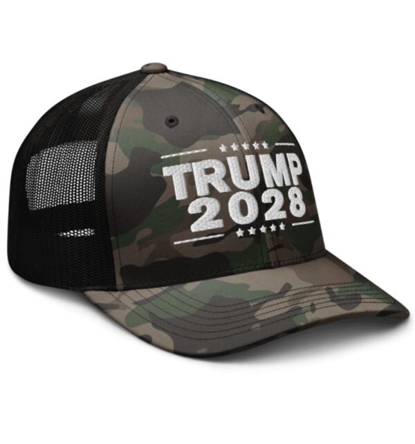 Trump 2028 Camouflage trucker hat