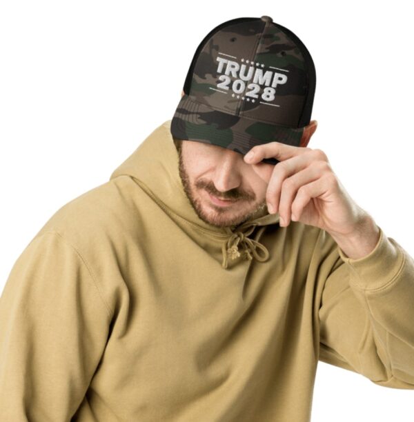 Trump 2028 Camouflage trucker hat