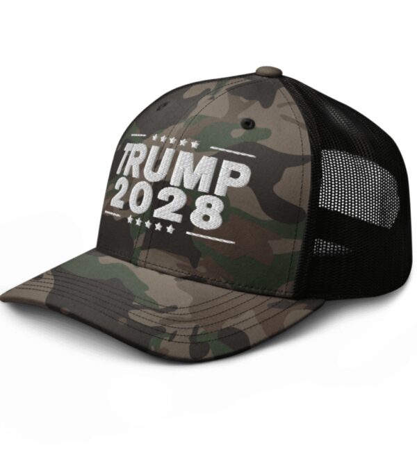 Trump 2028 Camouflage trucker hat