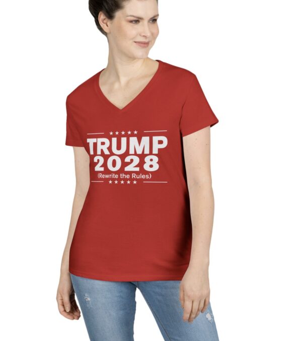 Trump 2028 (Rewrite the rules) Ladies' V-Neck