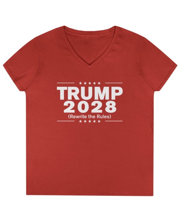 Trump 2028 (Rewrite the rules) Ladies' V-Neck