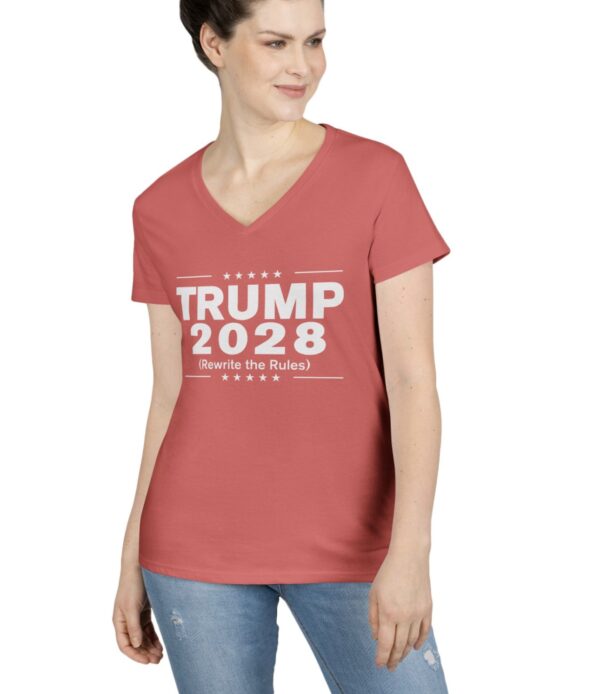 Trump 2028 (Rewrite the rules) Ladies' V-Neck